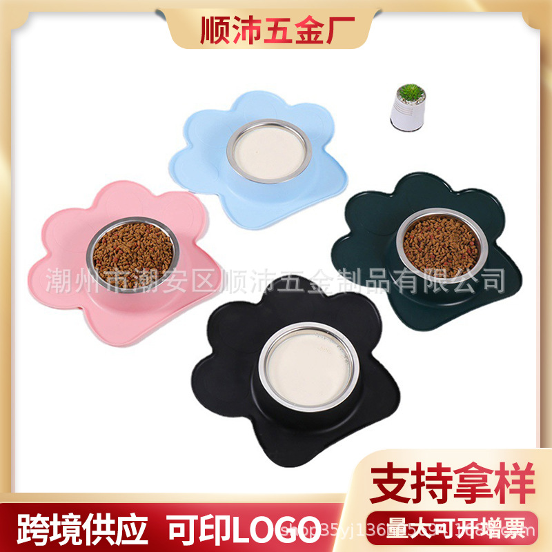 Cat Claw Type Silicone Pet Bowl Wholesale Anti-Tip Drinking Water…