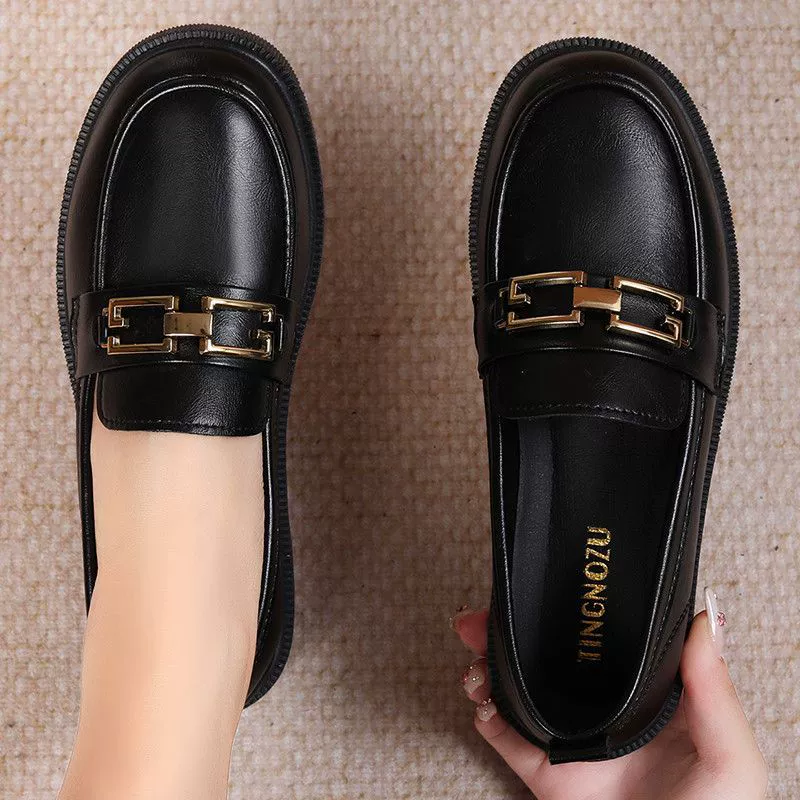 2025 новая осенняя мягкая подошва мама обувь среднего и пожилого возраста удобные плоские туфли среднего возраста работы нескользящие ботинки Lefu