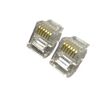 电话水晶头 6芯6P6C  RJ11语音线水晶头六芯连接头1000/包