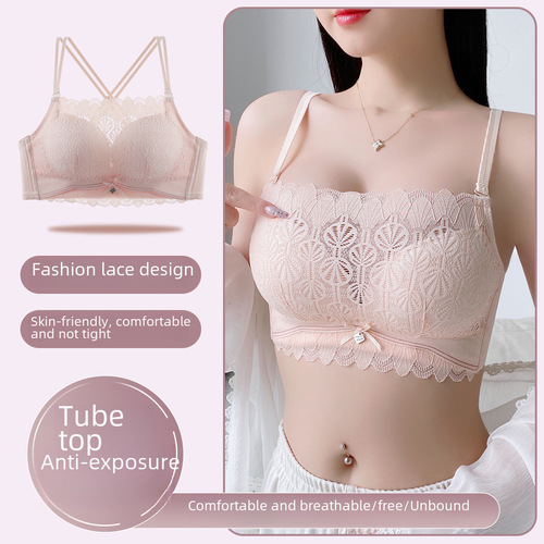 Push-up Underwire Bra with Thicken Cup for Full Coverage, Backless Bra with No Strap, Bra for Women