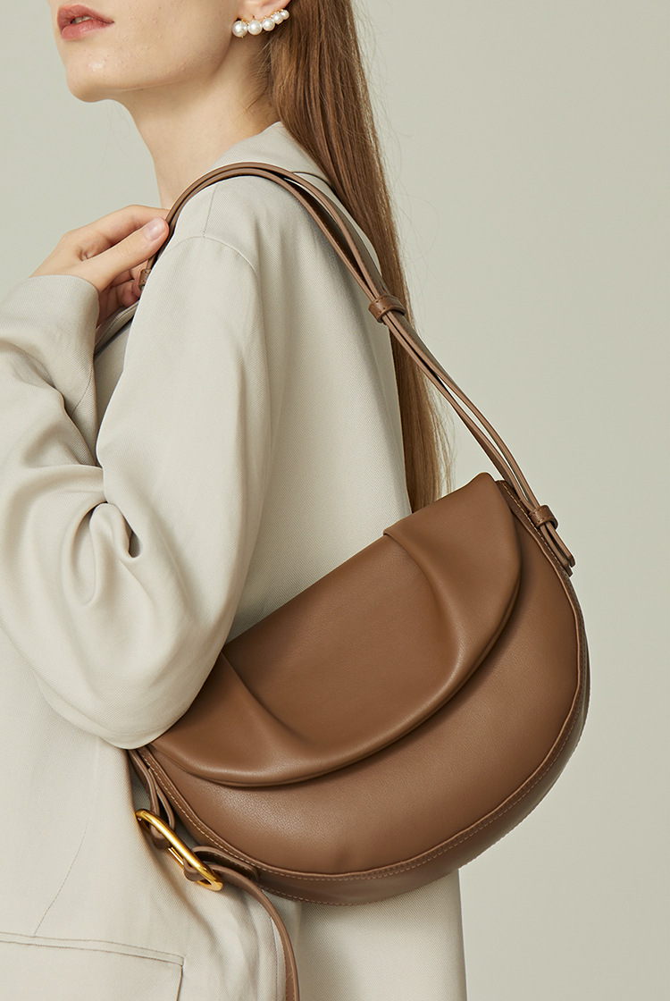 Title 1, Dames Cowhide geplooide zadeltas voor onder de ...