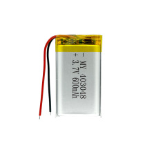403048聚合物锂电 600mAh3.7V玩具行车记录智能扫地机可充电电池