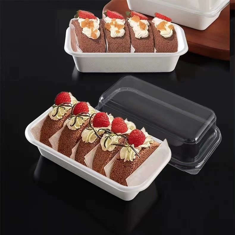 Сетка красный швейцарский рулет торт нарезанный кубиками упаковочная коробка для кондитерских изделий