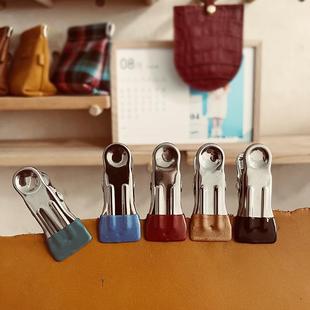 Dipping head leather non-marking clip stainless steel manual DIY leather fabric fixing clip does not leave marks