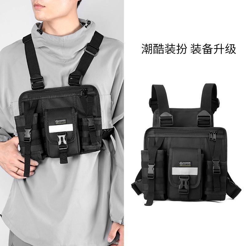 Táctica chaleco mochila deportiva impermeable bolsa de herramientas chaleco de verano bolsas de pecho de bolsillo para hombres al aire libre nylon