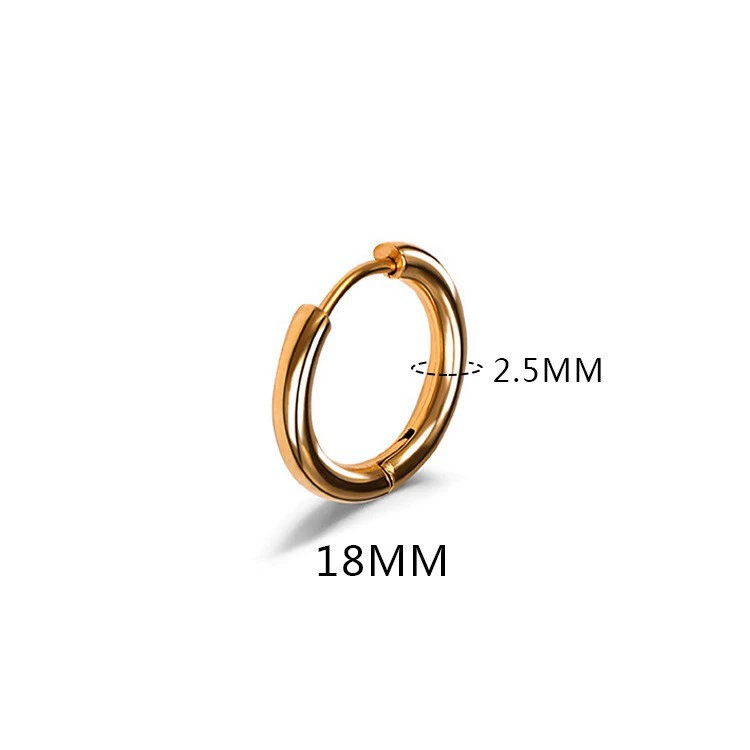 Серьги-шторки (хоп) из титана, европейский стиль, внутренний Ø 8–20 мм, унисекс, одно изделие