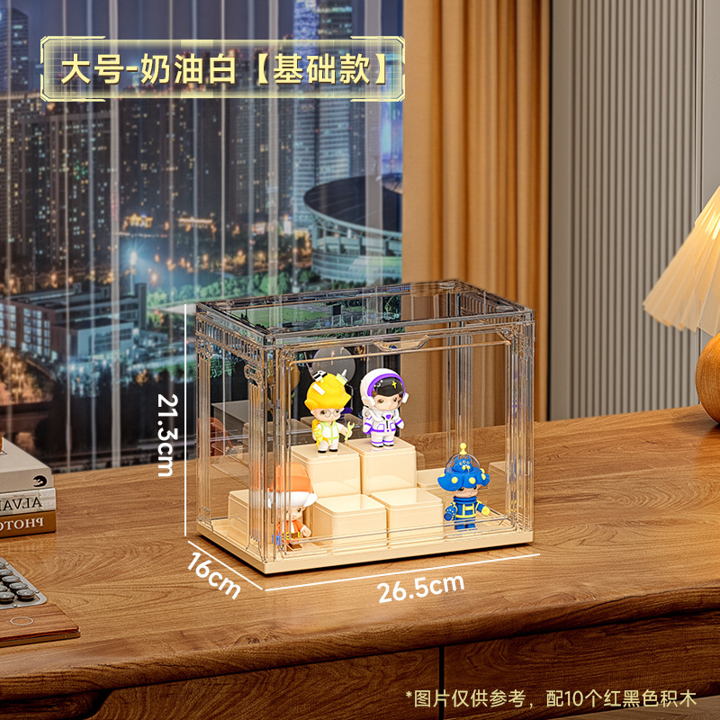 盲盒收纳盒透明亚克力手办展示架玩偶泡泡玛特防尘防潮积木展示盒|undefined