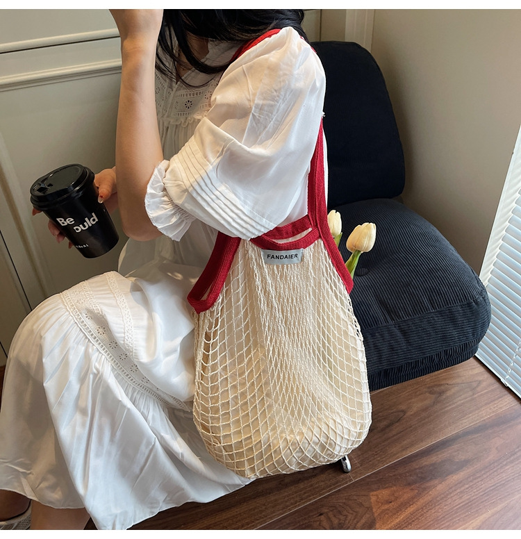 Lazy style large bag Women's 2025 new trendy and versatile single-shoulder bag with large capacity hollowed-out tote bag undefined
