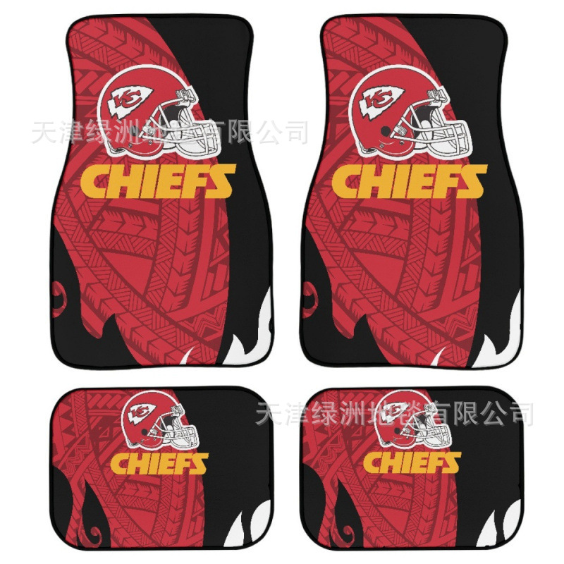 Cross-border Amazon Foreign Trade Foot Mat NFL Kansas Chiefs Car Foot Mat Universal Foot Mat to Figure Daifa