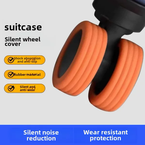 Luggage Case Wheel Protective Cover Suitcase Silent Rubber Cover Wheel Cover Trolley Case Universal Wheel Silicone Replacement Accessories