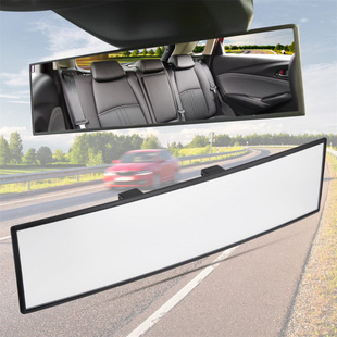 Cross-Border Car Wide-View Rearview Mirror Reversing Mirror Anti-Fog Anti-Dazzle Indoor Rearview Mirror Blue Rearview Curved Mirror