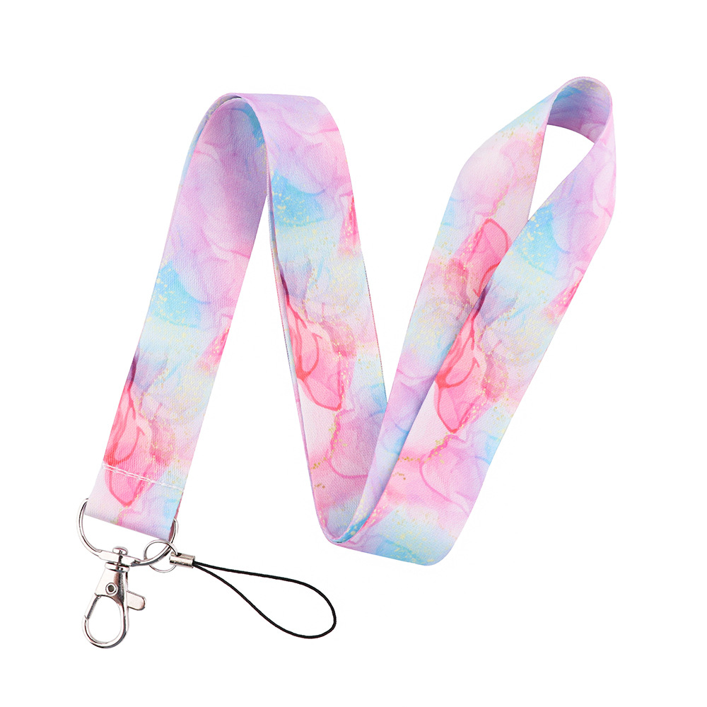 25g Weight Fashion Marble Texture Mobile Phone Lanyard Work Id Lanyard