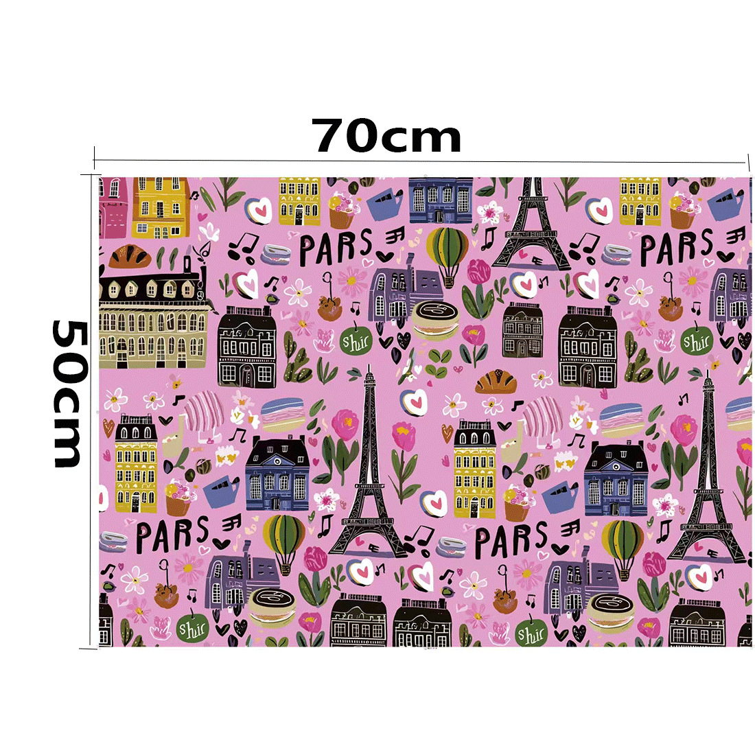 Cuento de hadas francés papel de embalaje de París Torre Eiffel elemento macaron sistema encantador adecuado para el embalaje de regalos de vacaciones image 15