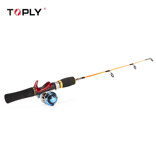 Cross-border 52cm gun handle shrimp rod two-section fiberglass fishing rod ultra-short lotus joint crab rod wholesale