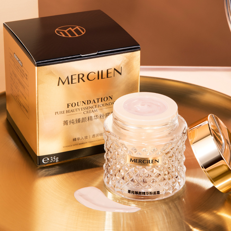 Dream Blue Essence Pure Radiance Lasting Coverage Foundation Cream with Concealer Hydrating Creamy Skin Non-Fading Makeup Base