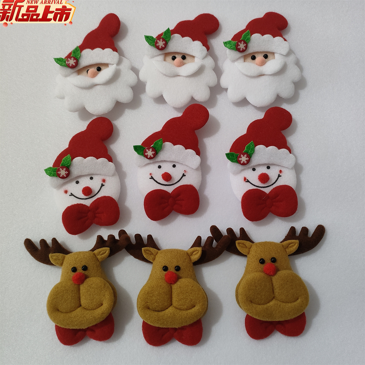 Nuevos dibujos animados de Navidad renos muñeco de nieve Papá Noel accesorios de árbol de Navidad esponja de ciervo arnés accesorios de tocado