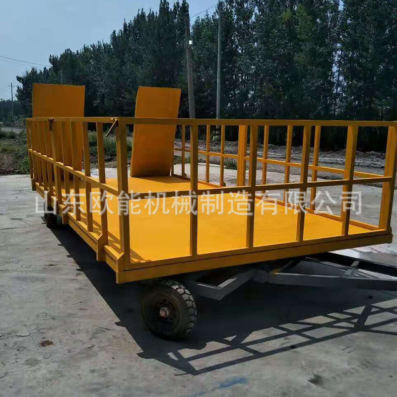 重型围栏平板拖车 全挂物流牵引车 工厂运输重型拖车