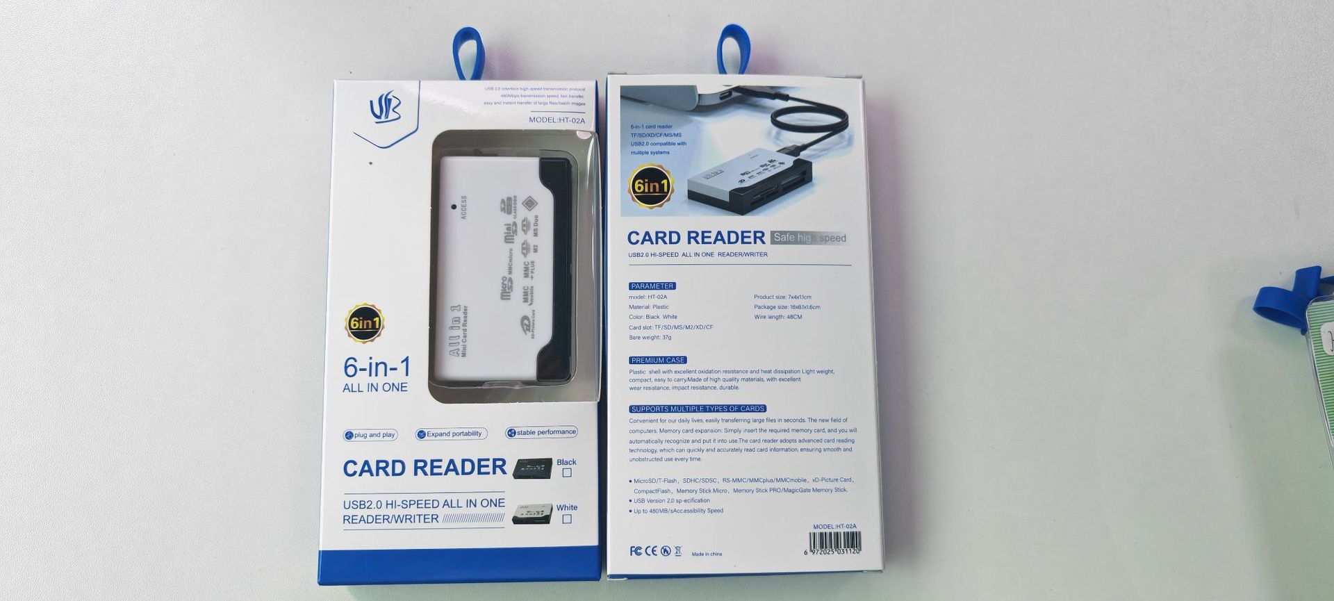 Transfronterizo USB2.0 tarjeta SD de alta velocidad TF lector de tarjetas MS computadora seis en uno M2 multifunción XD lector de tarjetas CF al por mayor