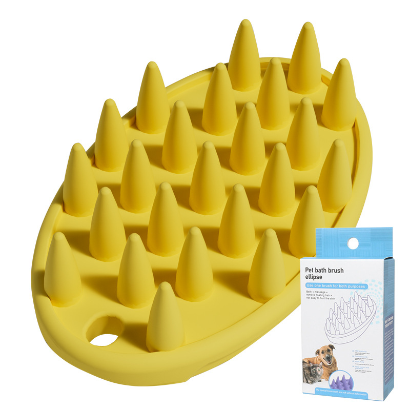 Fábrica de suministro directo de mascotas cepillo de masaje de baño perro limpio cepillo de belleza gato cepillo de masaje se puede personalizar