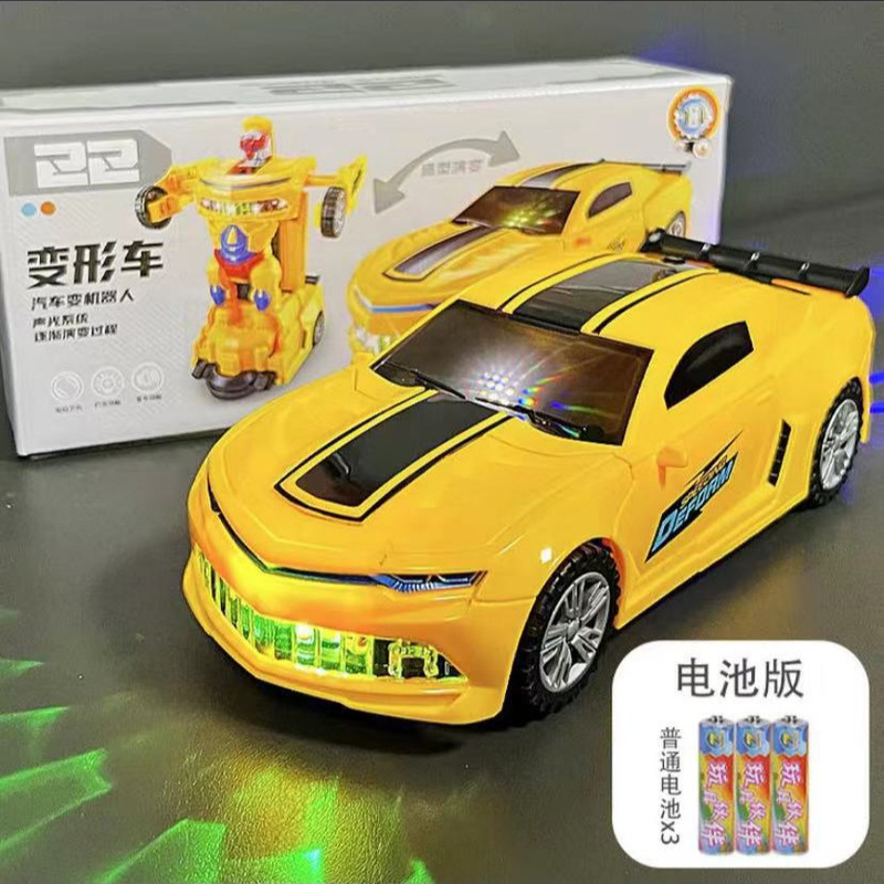 跨境儿童电动万向变形警车男孩玩具0-6岁宝益智声光汽车玩具批发|undefined