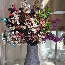 跨境爆款5叉满天星腊梅单支仿真花婚礼手捧花家居插花仿真满天星