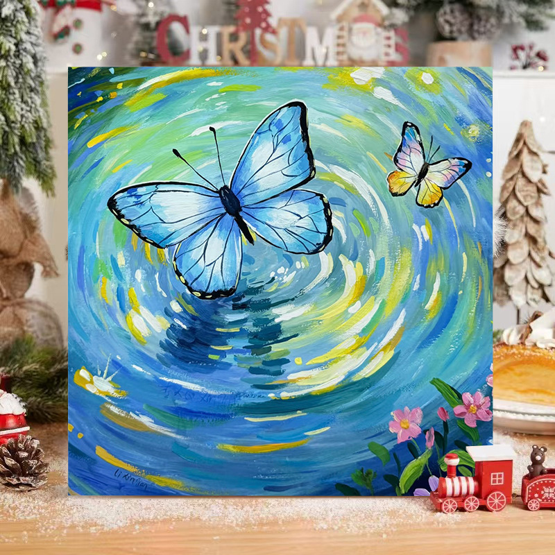 现货批发数字油画diy填色儿童简约手绘涂鸦新中式摆摊丙烯油画|undefined