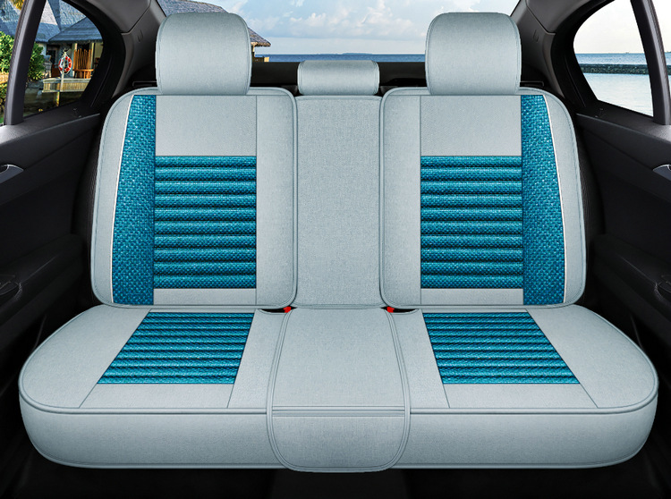 Car Seat Cushion, Universal for All Seasons, New Linen Fabric Seat Cover, Fully Enclosed Special Seat Cushion, Summer Breathable Seat Cover