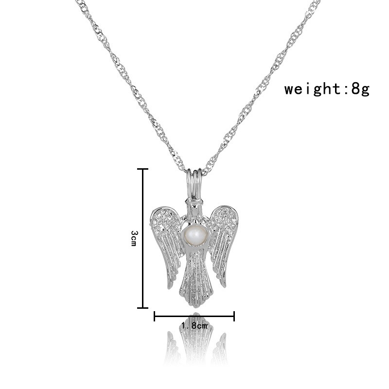 Simple animal pearl cage alloy necklace wholesale