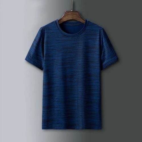 Fashion Ice Silk Short Sleeve Summer Men's Short Sleeve Mesh T-Shirt Ice Silk Quick Dry Men's Large Size Loose Top