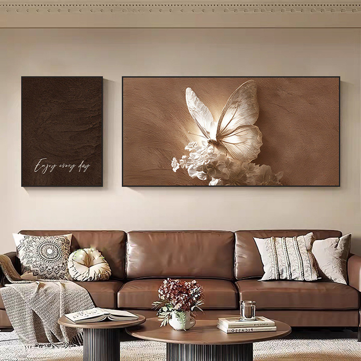 Luz de lujo de alto nivel pintura de decoración de la sala de estar estereoscópica abstracta sofá fondo pintura mural simple moderna pintura colgante