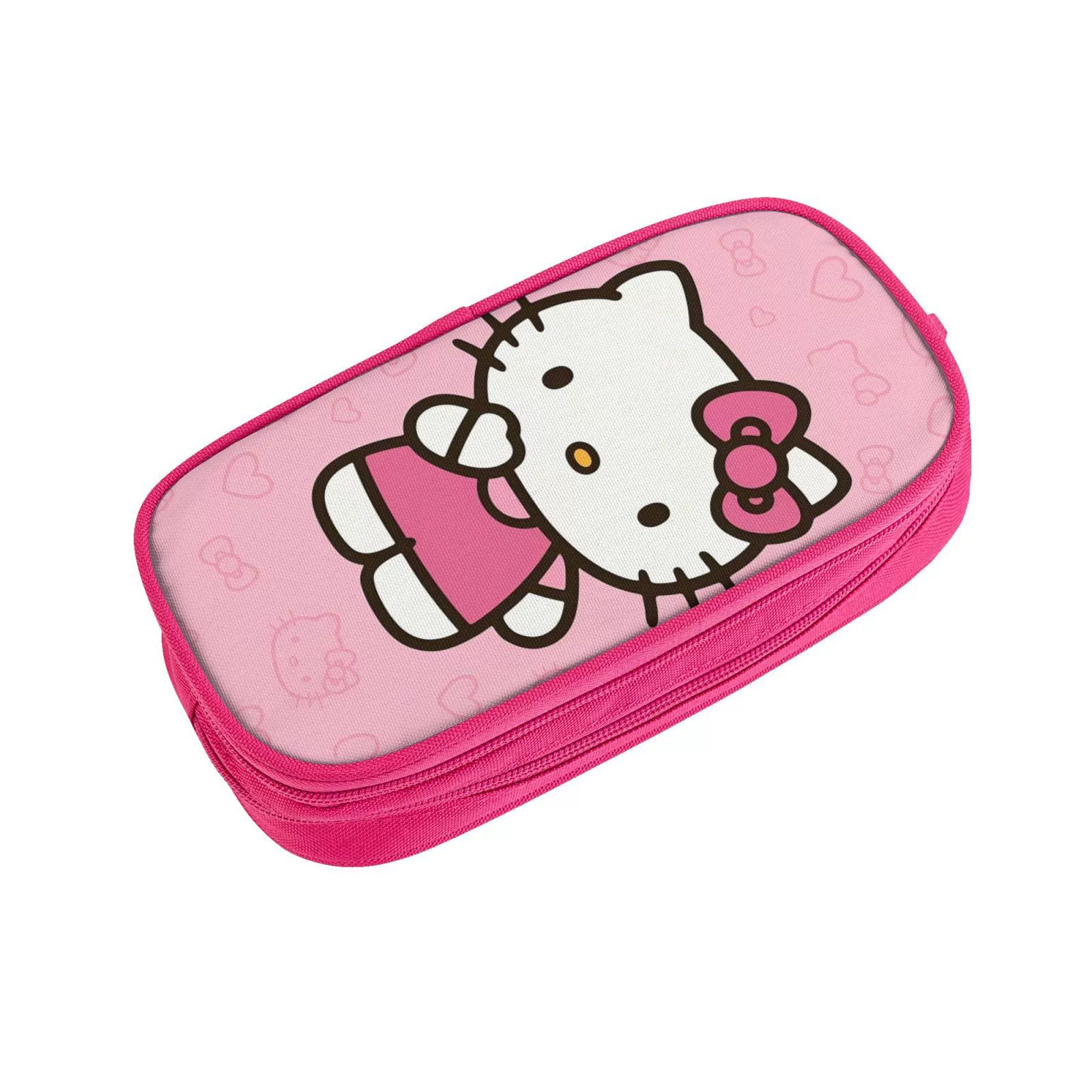 Hello Kitty, фуксия двухслойный мультяшный пенал для начальной школы, новая коллекция, начальная и средняя школа