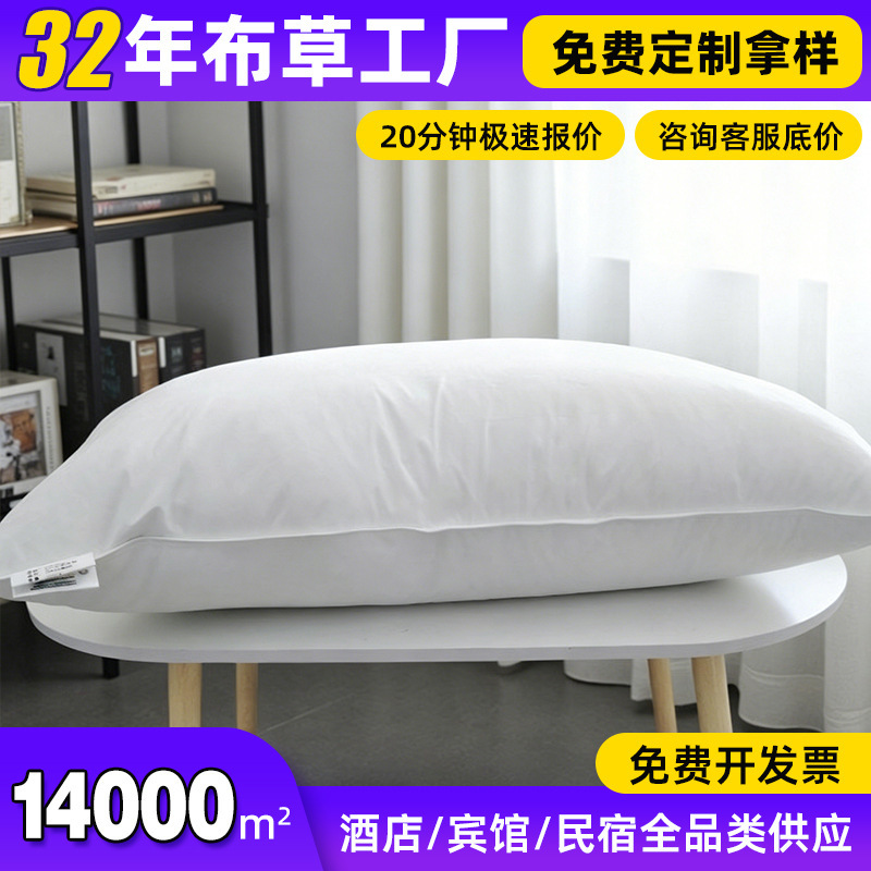 Pure Cotton White Goose down Pillow Core Five-Star Hotel Super Soft Non-Collapse Anti-Drill Cross-Border White Goose down Pillow Pure Cotton White Goose down Pillow Core Five-Star Hotel Super Soft Non-Collapse Anti-Drill Cross-Border White Goose down Pillow
