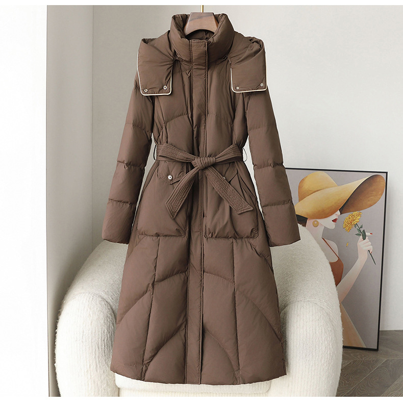 Women's Clothing Down jacket for women winter 2024 new high end Pinghu white duck down long white duck down warm women's clothing wholesale_voghion.com