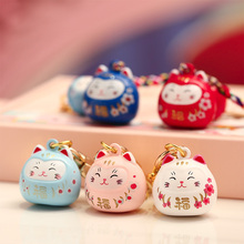 猫钥匙扣水音铃铛女可爱书包挂饰创意礼物卡通包包小王之