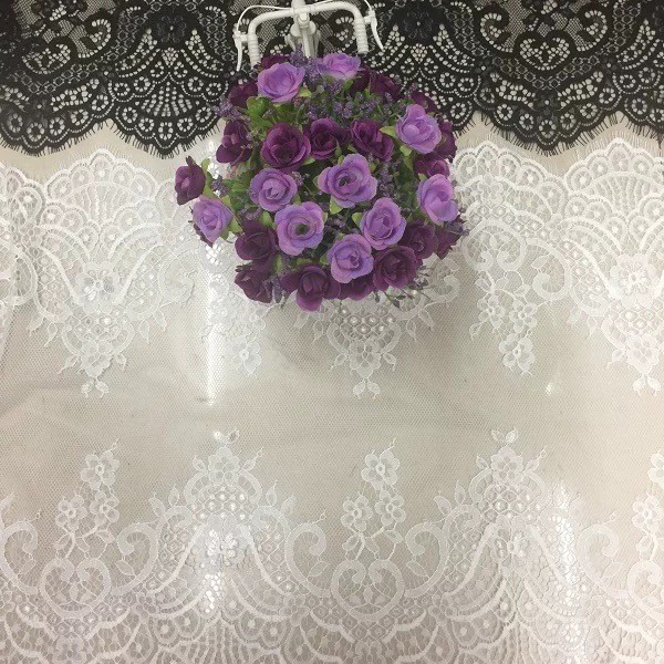 7013睫毛须须蕾丝花边辅料无弹服装配料衣裙装饰布3米长*0.36米宽