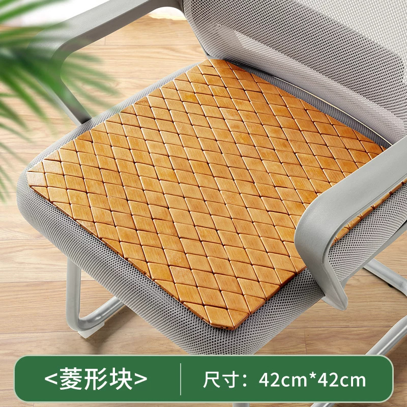 Car seat cushion summer cooling pad, single-piece universal bamboo pad, breathable ice silk rear seat mat, truck seat cushion