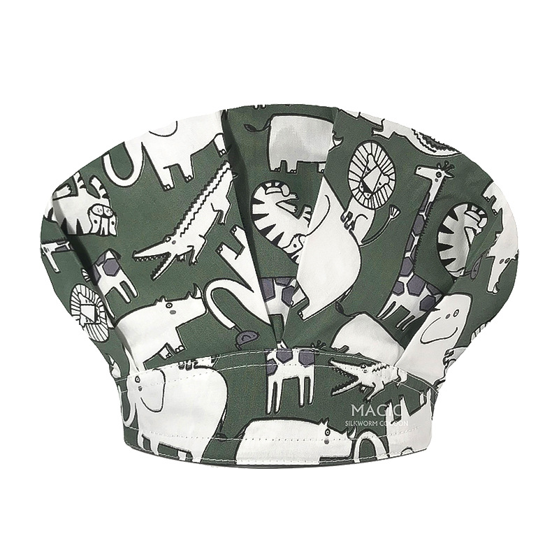 Tapa de operación directa de fábrica impresión femenina pequeño animal lindo sombrero de enfermera algodón salón de belleza odontología oral sombrero