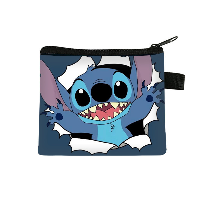Monedero Infantil de Stitch, Popular en 2025, para Monedas, Llaves, Audífonos, Cartera de Poliéster con Dibujos Animados, Venta al Por Mayor