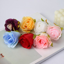 廠家批發 高檔仿真花玫瑰花朵 婚慶花牆裝飾干花 塑料人造假花