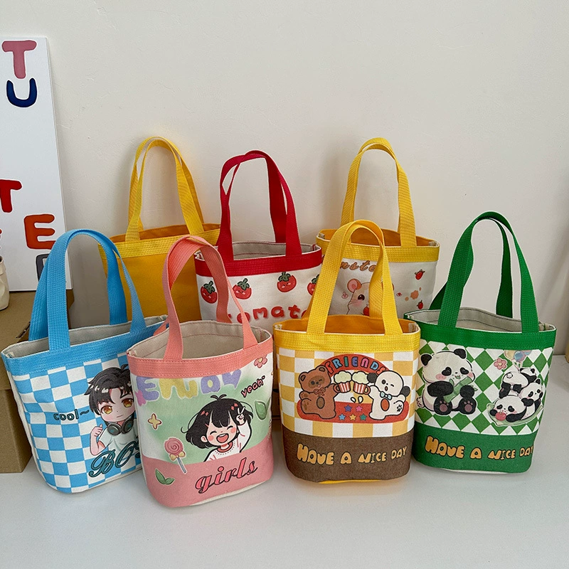 Children's linen bag for kindergarten, cloth bag, Birthday gift, high-quality style