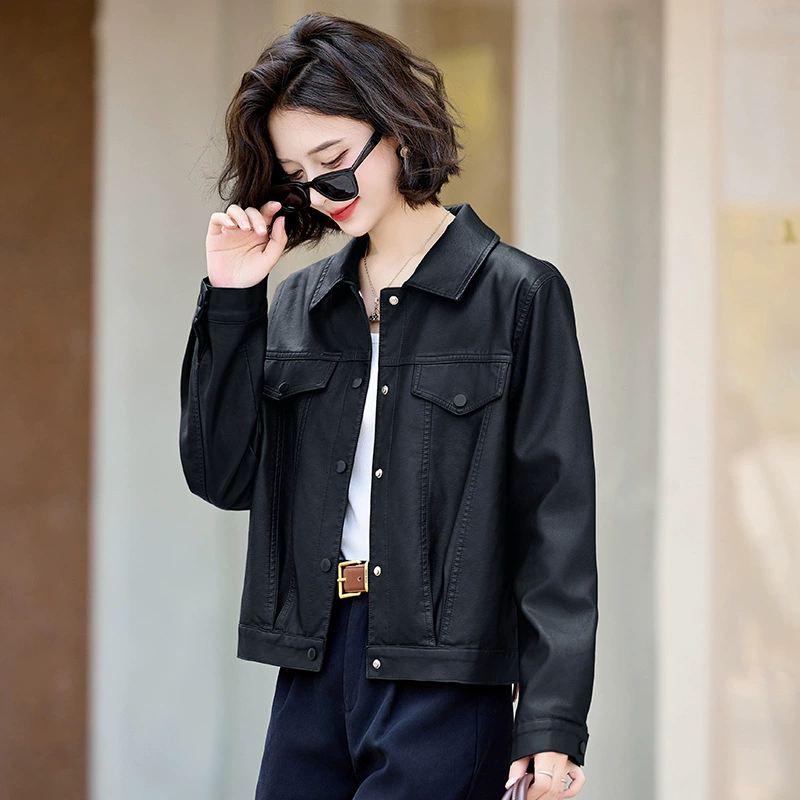 Осенняя модная куртка из PU для подростков, бренд , цвета Stuck/Black/Red, размеры M-2XL