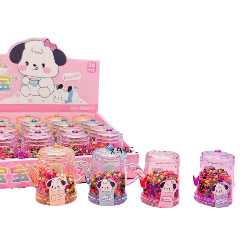 Tetera burbujas cuentas océano, perlas absorbentes agua, juguete bebé estilo novela colorido.