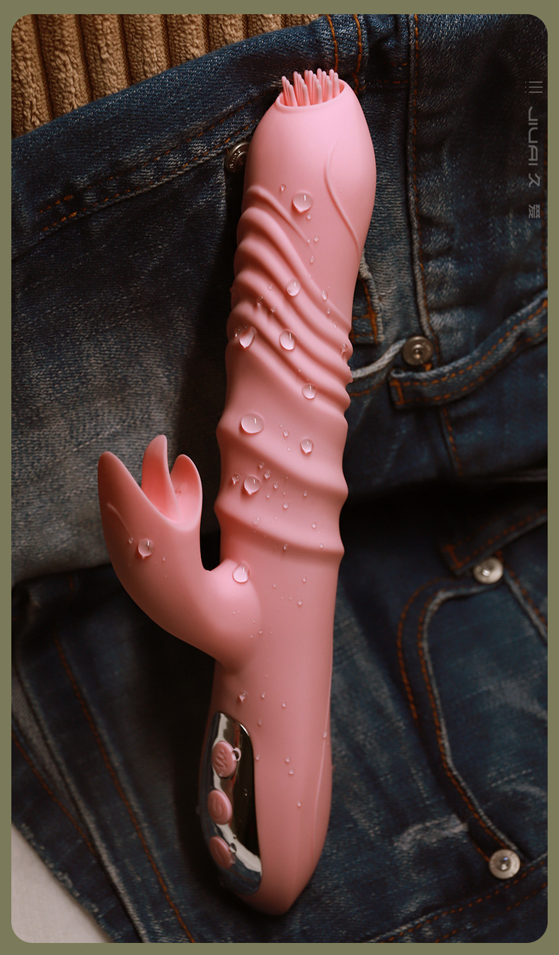 Jiuai Telescopic Heating Vibrating Wand for Women, Silicone ABS, Quiet 55dB — detail image 16