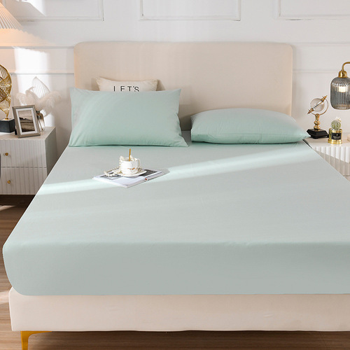 Class A pure cotton fitted sheet single piece thickened brushed bed cover wholesale Simmons mattress protector 40 count cotton bed cover