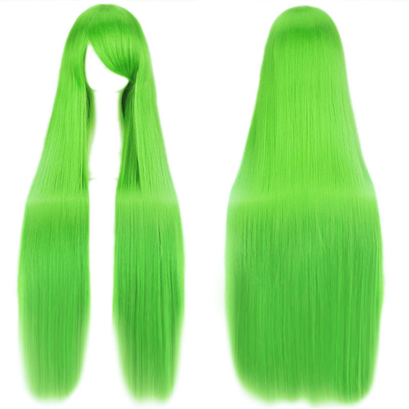 Cos peluca universal 100cm color Pelo Largo recto cos anime Comercio exterior Venta caliente alta temperatura de seda anime peluca