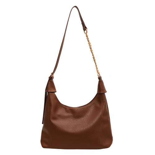 Fashion Commute Large Capacity Women's 2024 New Retro Unique Design Tote Bag High-end Single Shoulder Crossbody