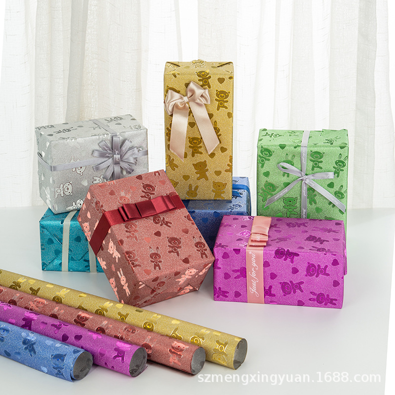 Cumpleaños Papel de regalo del Día del Maestro Navidad Día de San Valentín papel de regalo caja de regalo papel de color bolsa impermeable papel de cubierta de libro