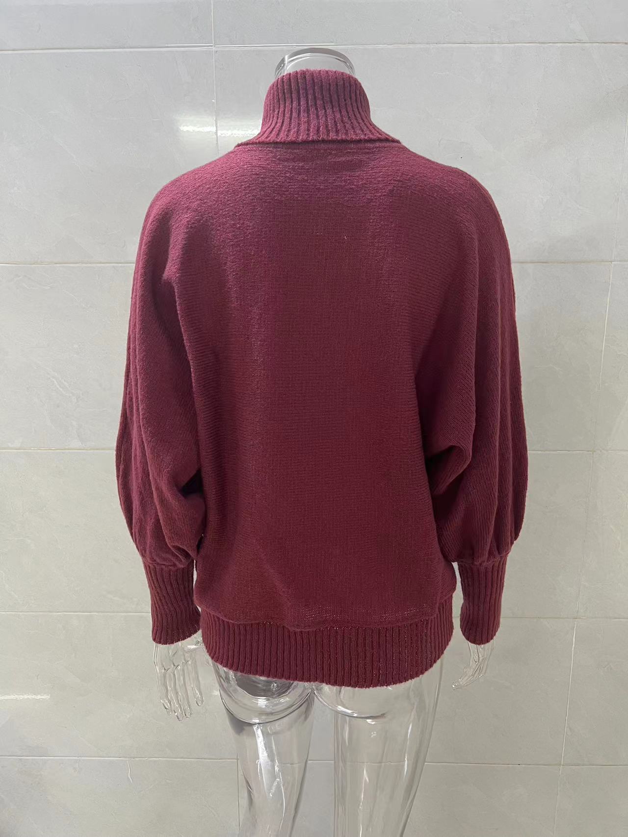 350g Weight Long Sleeve Sleeve Length Pullovers Placket Type Batwing Sleeve Sleeve Type Polyester, Polyacrylonitrile Fiber Fabric Type Long Top Length Sweater Tops Type Daily Occasion Turtleneck Neckline Loose Fit Type Christmas Festival Letter Pattern Winter, Autumn Season Women's Gender Embroidery Design Streetwear Style Wholesale Women's Streetwear Letter Long Sleeve Embroidery Sweaters & Cardigans 37