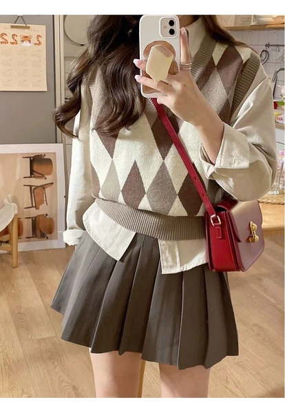 1106 coffee color high waist style