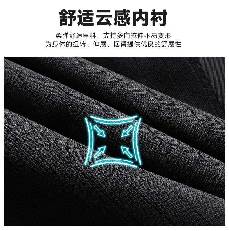 Áo vest nam mỏng dáng thon kẻ caro, tay dài một hàng hai nút, chất liệu co giãn không cần ủi — Caro đen chi tiết 7